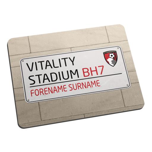 Personalised AFC Bournemouth Street Sign Mouse Mat.