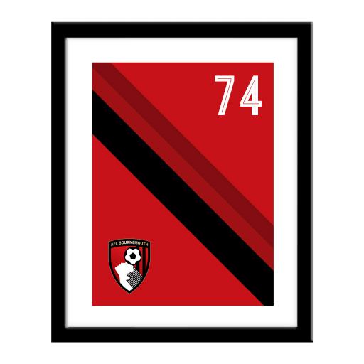 Personalised AFC Bournemouth Stripe Print.