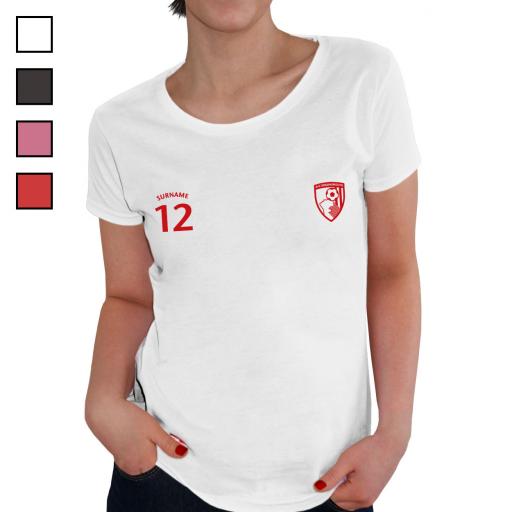 Personalised AFC Bournemouth Ladies Sports T-Shirt.