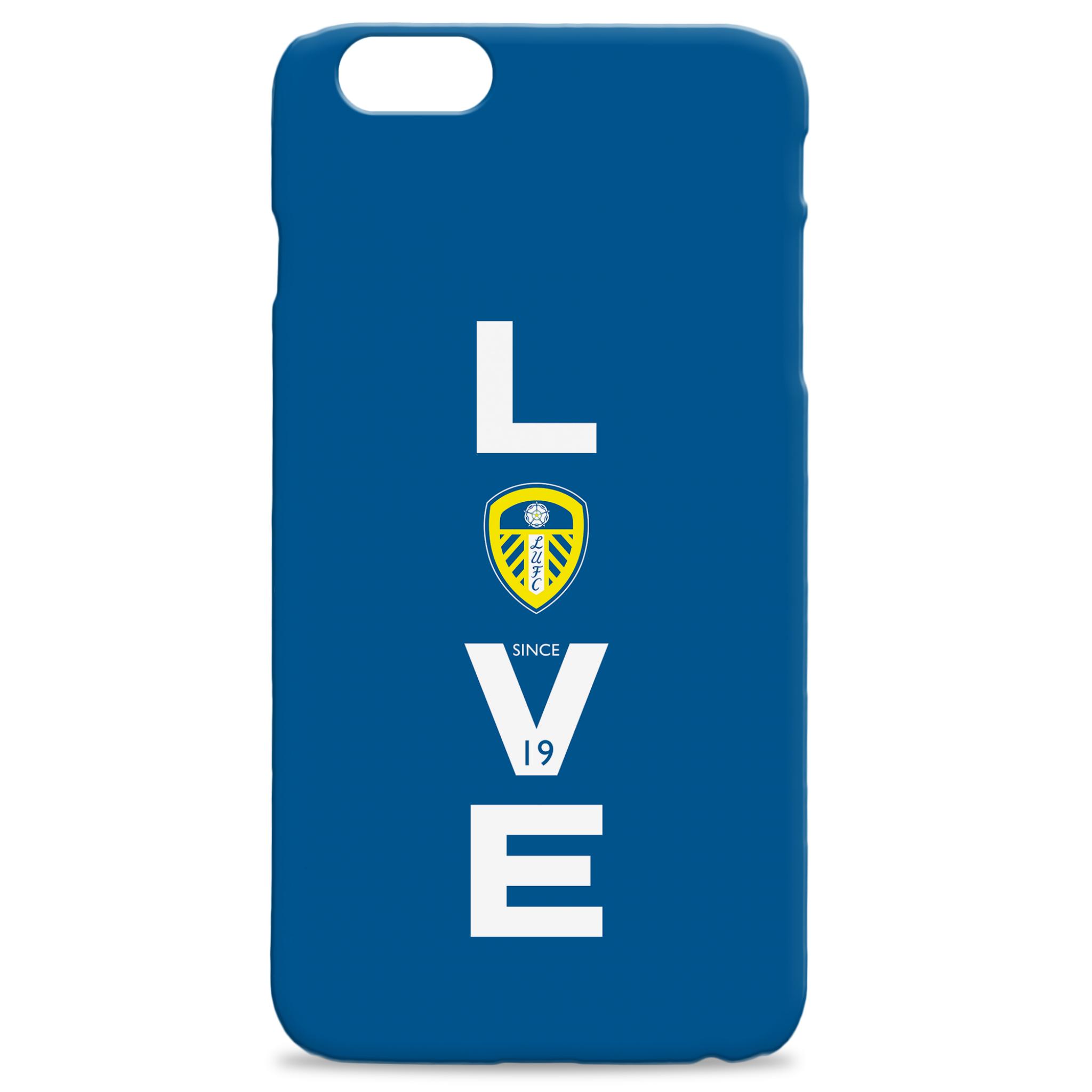 Personalised Leeds United Love Hard Back Phone Case.