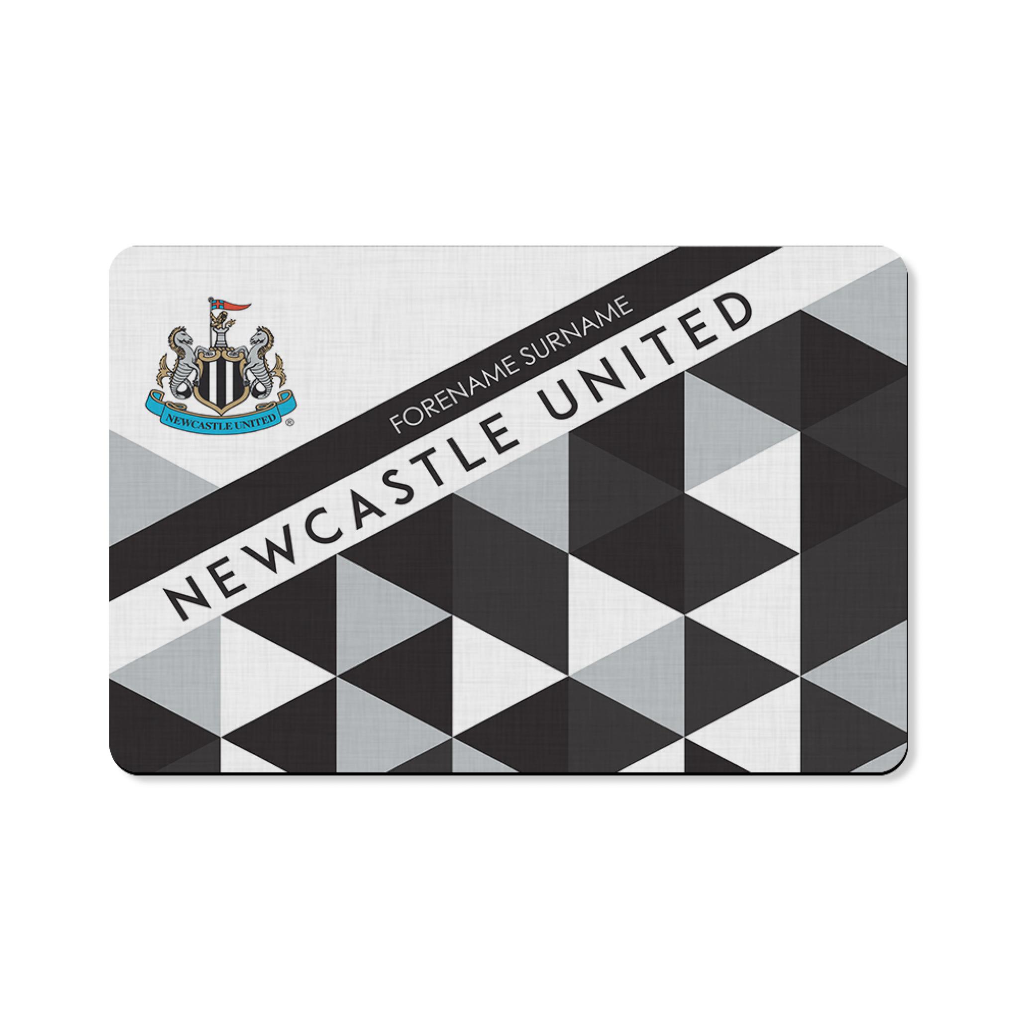 Personalised Newcastle United FC Patterned Floor Mat.