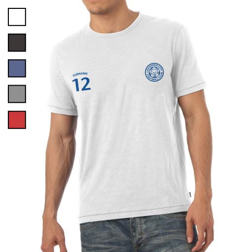 Personalised Leicester City FC Mens Sports T-Shirt.