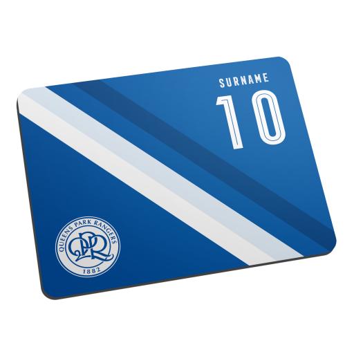 Personalised Queens Park Rangers FC Stripe Mouse Mat.