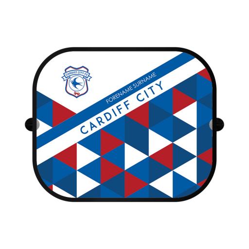 Personalised Cardiff City FC Patterned Car Sunshade.