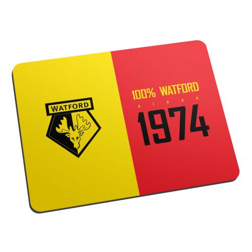 Personalised Watford FC 100 Percent Mouse Mat.