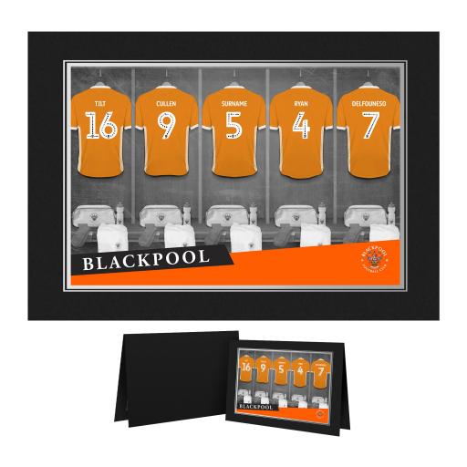 Personalised Blackpool FC 9x6 Dressing Room Photo Folder.