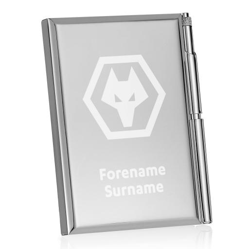 Personalised Wolves Crest Address Book.
