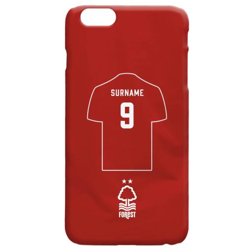 Personalised Nottingham Forest FC Shirt Hard Back Phone Case.