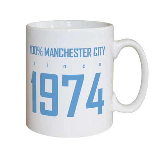 Personalised Manchester City FC 100 Percent Mug.
