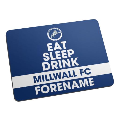 Personalised Millwall FC Eat Sleep Drink Mouse Mat.