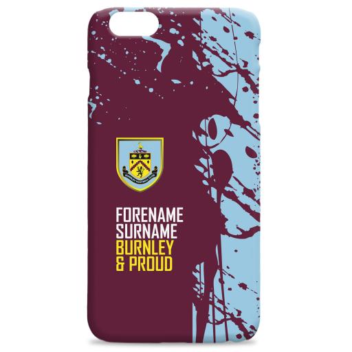 Personalised Burnley FC Proud Hard Back Phone Case.
