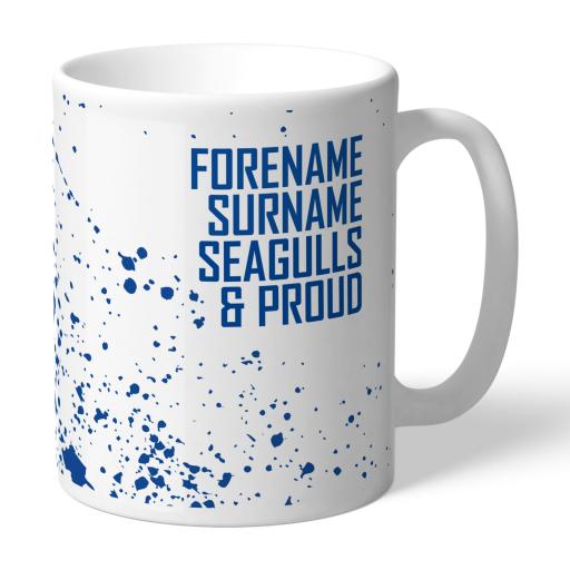 Personalised Brighton & Hove Albion FC Proud Mug.