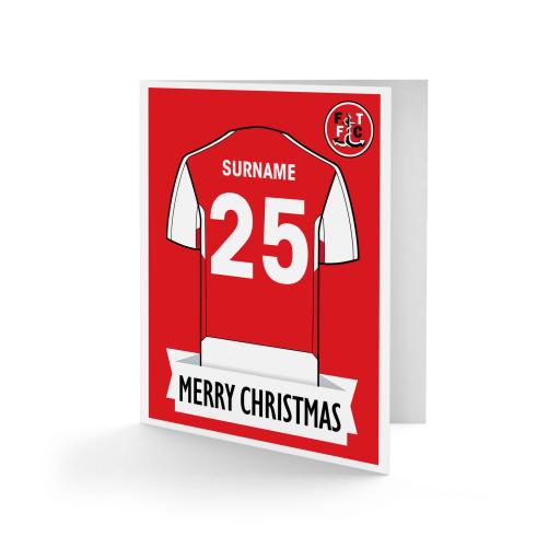Fleetwood Town FC Shirt Christmas Card