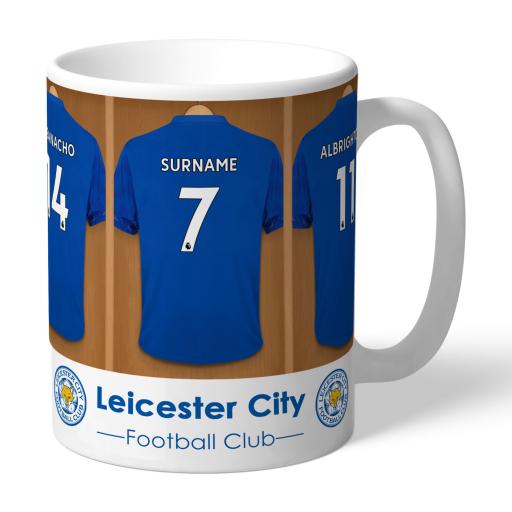 Personalised Leicester City FC Dressing Room Mug.