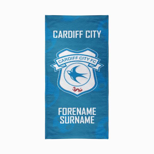 Cardiff City FC Crest Design Towel - 80cm x 160cm
