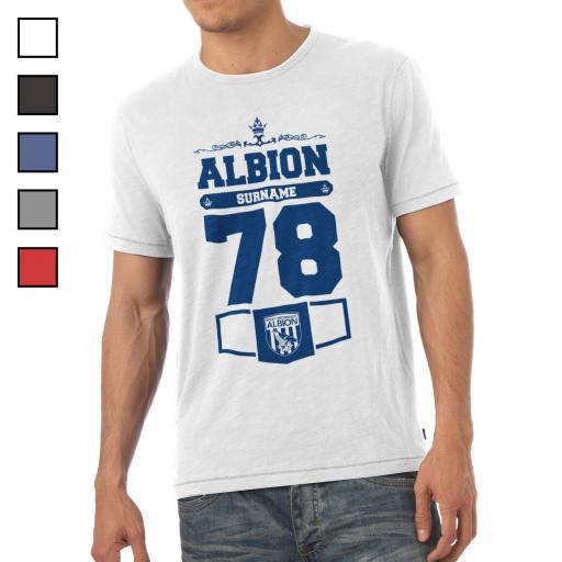 Personalised West Bromwich Albion FC Mens Club T-Shirt.