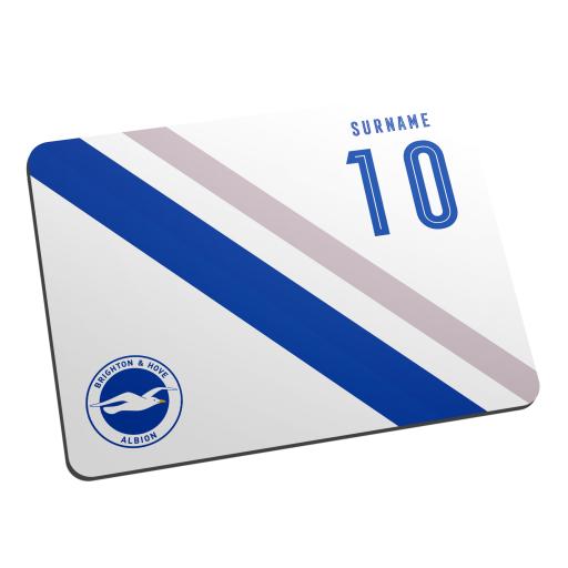 Personalised Brighton & Hove Albion FC Stripe Mouse Mat.
