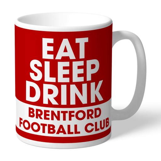 Personalised Brentford FC Eat Sleep Drink Mug.