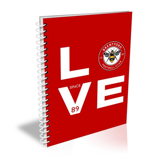 Personalised Brentford Love Notebook.
