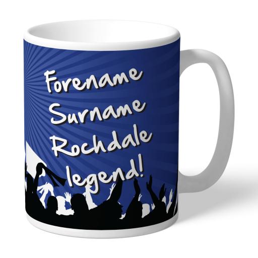 Personalised Rochdale AFC Legend Mug.