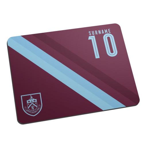 Personalised Burnley FC Stripe Mouse Mat.