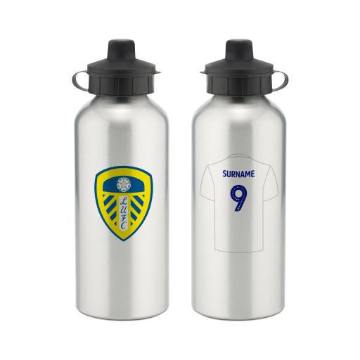 Personalised Leeds United FC Aluminium Water Bottle.