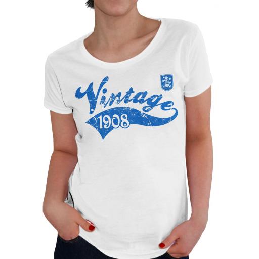 Personalised Huddersfield Town Ladies Vintage T-Shirt.