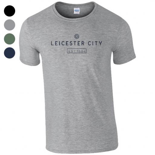 Personalised Leicester City FC Minimal T-Shirt.