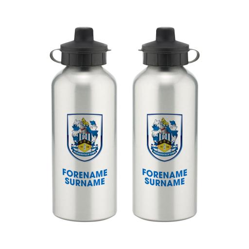 Personalised Huddersfield Town Bold Crest Water Bottle.
