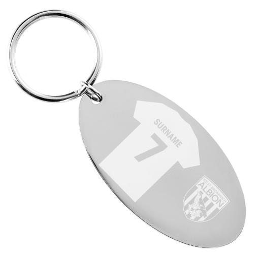 Personalised West Bromwich Albion FC Shirt Keyring.