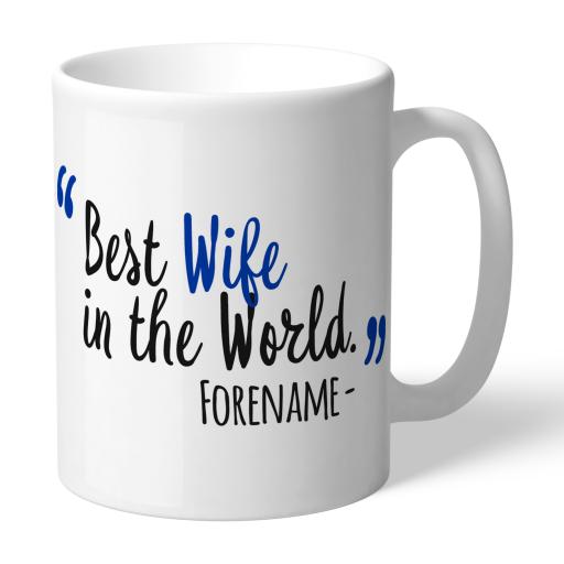Personalised Brighton & Hove Albion FC Best Wife In The World Mug.
