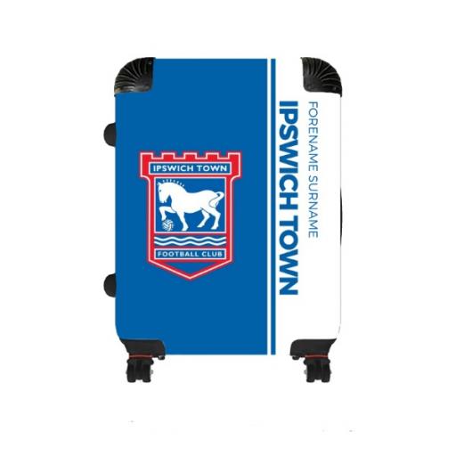 Personalised Ipswich Town FC Crest Medium Suitcase.