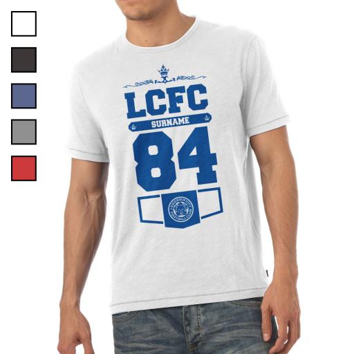 Personalised Leicester City FC Mens Club T-Shirt.