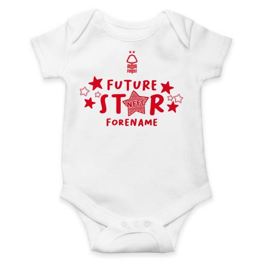 Personalised Nottingham Forest FC Future Star Baby Bodysuit.