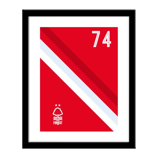 Personalised Nottingham Forest FC Stripe Print.