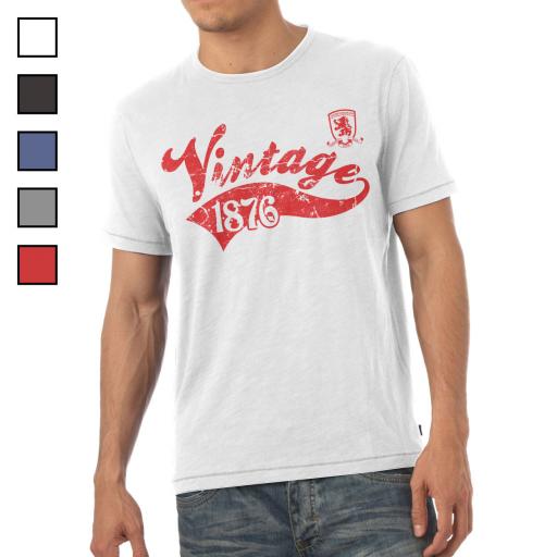 Personalised Middlesbrough FC Mens Vintage T-Shirt.