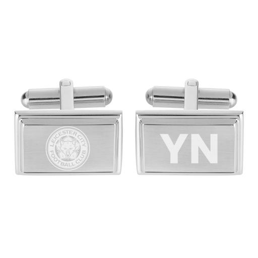 Personalised Leicester City FC Crest Cufflinks.