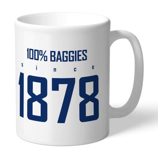 Personalised West Bromwich Albion FC 100 Percent Mug.