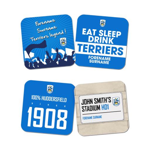 Personalised Huddersfield Town Coasters.