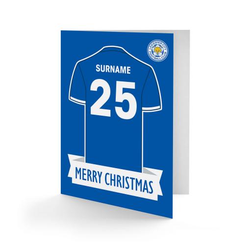 Leicester City FC Shirt Christmas Card