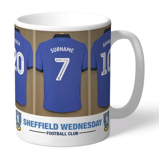Personalised Sheffield Wednesday FC Dressing Room Mug.
