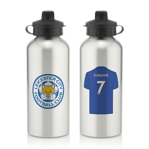 Personalised Leicester City FC Aluminium Water Bottle.