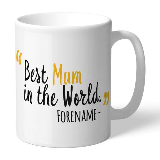 Personalised Wolverhampton Wanderers Best Mum In The World Mug.