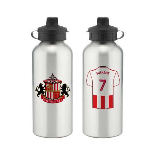Personalised Sunderland AFC Aluminium Water Bottle.