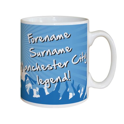 Personalised Manchester City FC Legend Mug.
