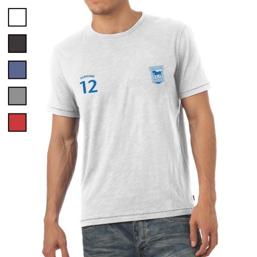 Personalised Ipswich Town FC Mens Sports T-Shirt.