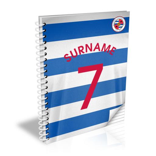 Personalised Reading FC Shirt Notebook.
