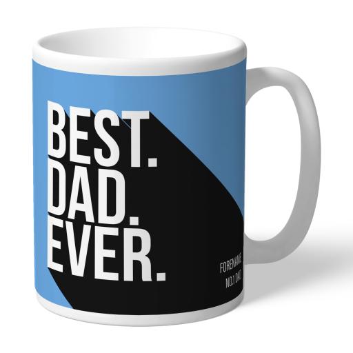 Personalised Manchester City FC Best Dad Ever Mug.