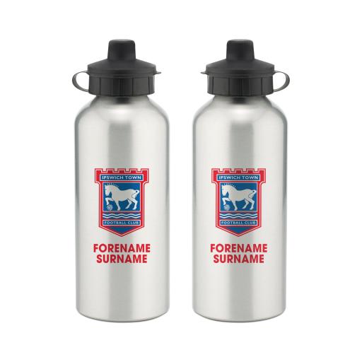 Personalised Ipswich Town FC Bold Crest Water Bottle.