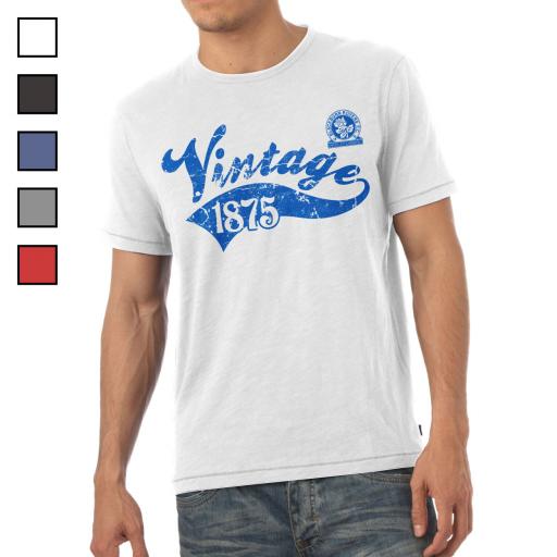 Personalised Blackburn Rovers FC Mens Vintage T-Shirt.